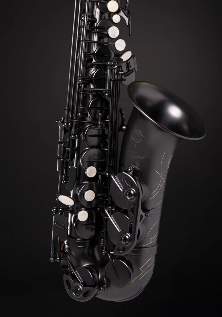 Schwarz lackiertes Selmer Prologue Alt-Saxophon, Detailaufnahme