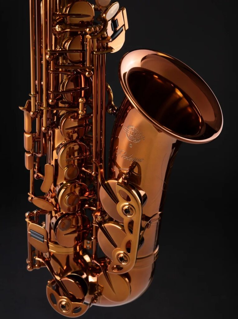 Kupferfarbenes Selmer Prologue Alt-Saxophon, Detailaufnahme